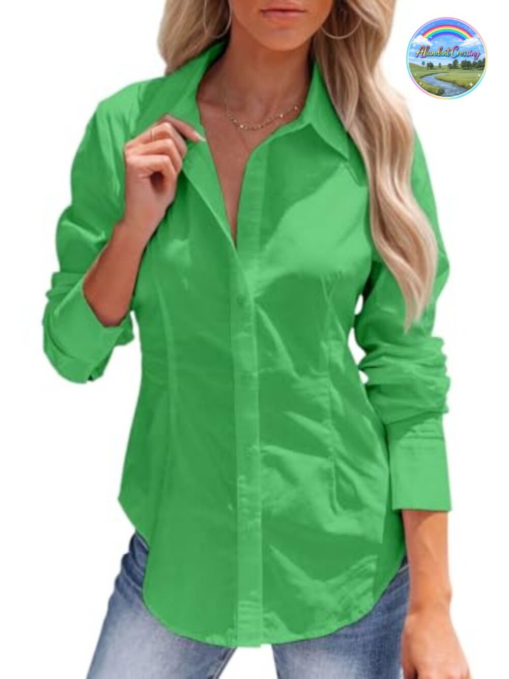 Women's Wrinkle Free Button Down Shirt Long Sleeve Collared Blouse Work
